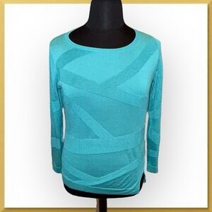 LAFAYETTE 148 NEW YORK Asymmetrical Sweater - Teal Large